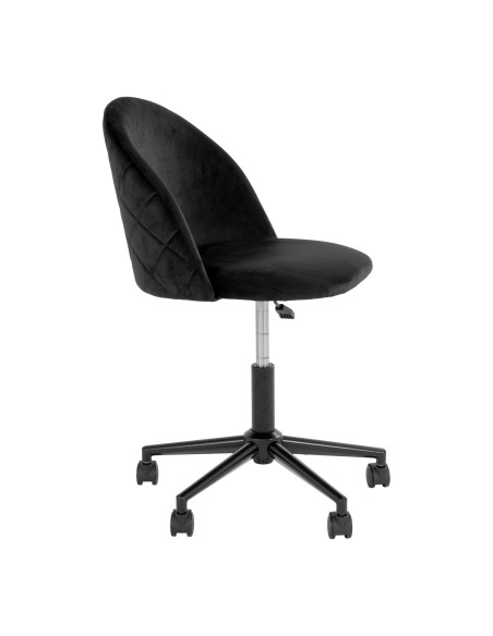 Chaise de Bureau Geneve - Velours Noir - 1201090 - House Nordic