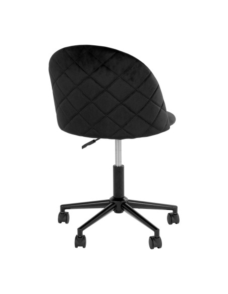 Chaise de Bureau Geneve - Velours Noir - 1201090 - House Nordic
