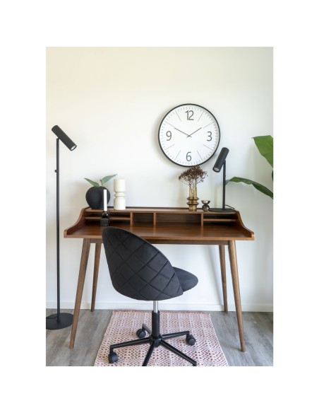 Chaise de Bureau Geneve - Velours Noir - 1201090 - House Nordic