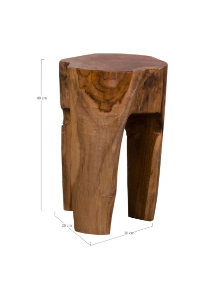 Tabouret ROSE - Tabouret en teck avec 3 pieds - 1501020 - House Nordic