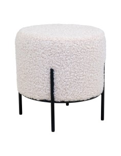 Pouf Alford - Fourrure synthétique blanche - 1501170 - House Nordic