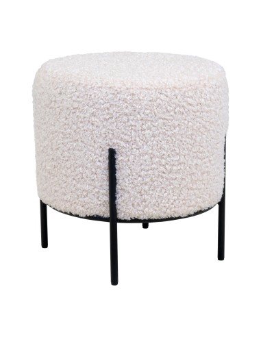 Pouf Alford - Fourrure synthétique blanche - 1501170 - House Nordic