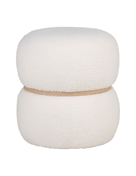 Pouf Milford - Boucle blanche 38x41 cm - 1501221 - House Nordic