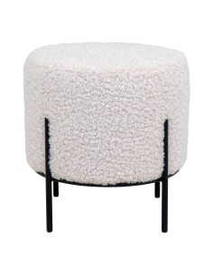 Pouf Alford - Fourrure synthétique blanche - 1501170 - House Nordic 2