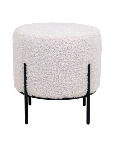 Pouf Alford - Fourrure synthétique blanche - 1501170 - House Nordic