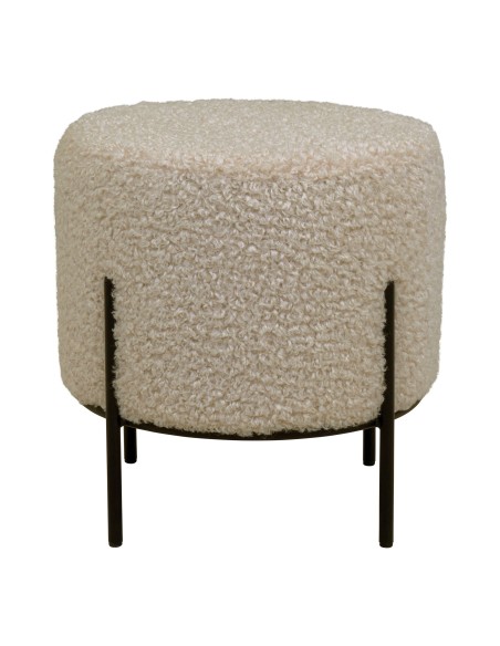 Pouf Alford - Fourrure synthétique gris-brun - 1501171 - House Nordic