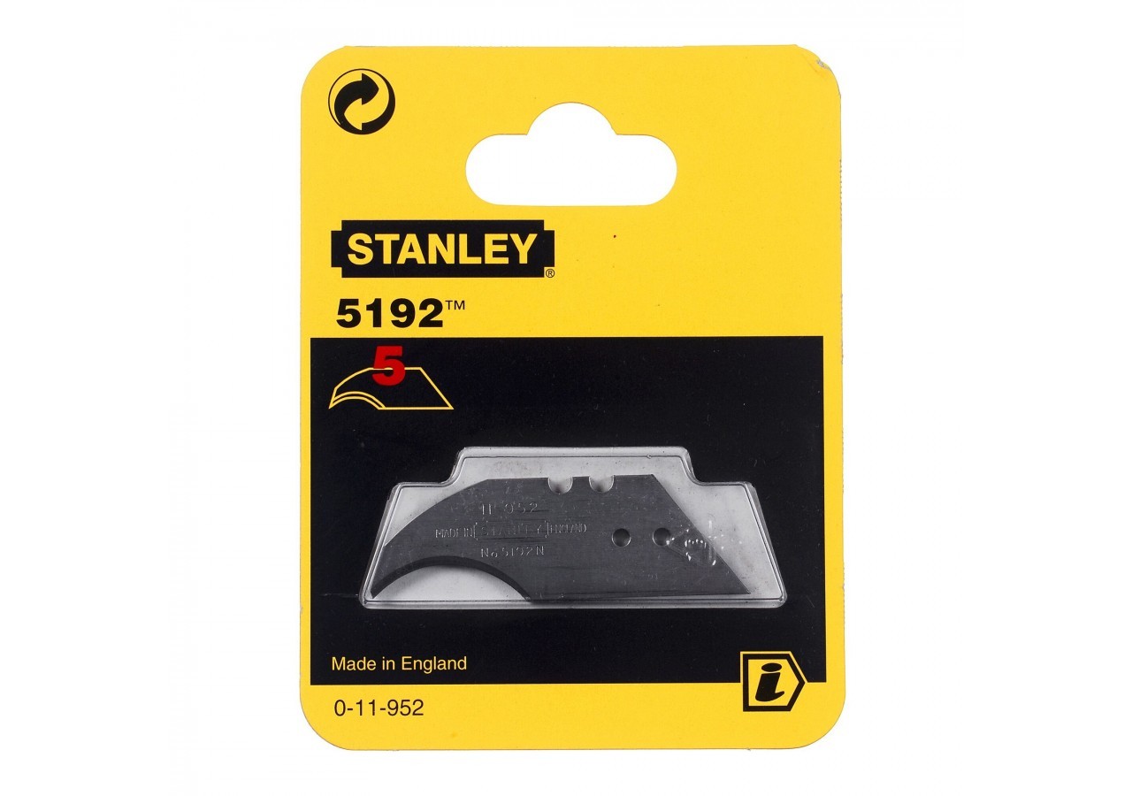 LAME DE COUTEAU CONCAVE 5192 - CARTE 5 LAMES - 0-11-952 - Stanley