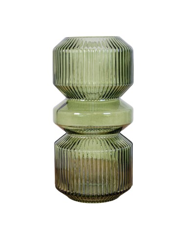 Vase en Verre - Vase rond en verre vert 12x24,5 cm - 4441070 - House Nordic