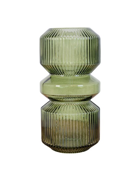 Vase en Verre - Vase rond en verre vert 12x24,5 cm - 4441070 - House Nordic