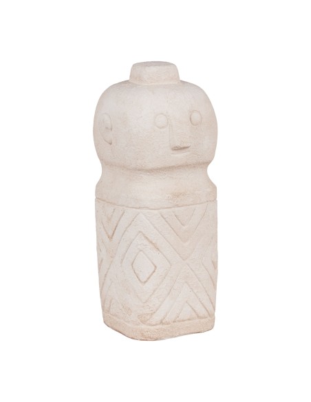 Décoration en ciment - Beige 6,5x6,5x15 cm - 4441771 - House Nordic