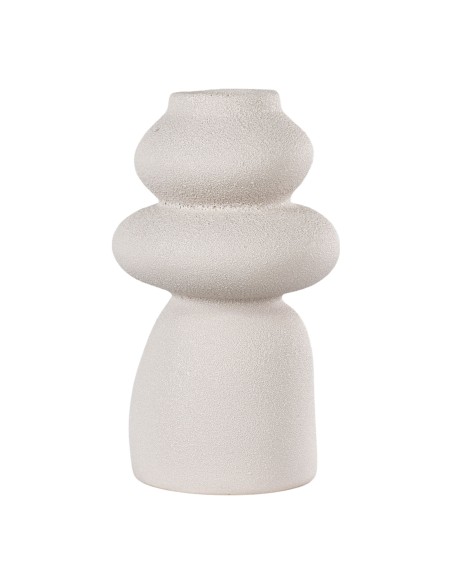 Vase en céramique - Beige, rond, dimensions 14,5x26,5 cm - 4441755 - House Nordic