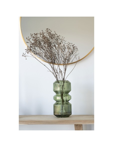 Vase en Verre - Vase rond en verre vert 12x24,5 cm - 4441070 - House Nordic