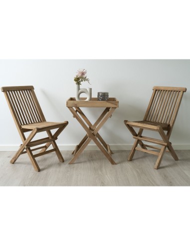 Table Plateau RONDA - Table plateau en teck 29*39*h49,5 cm - 7501005 - House Nordic