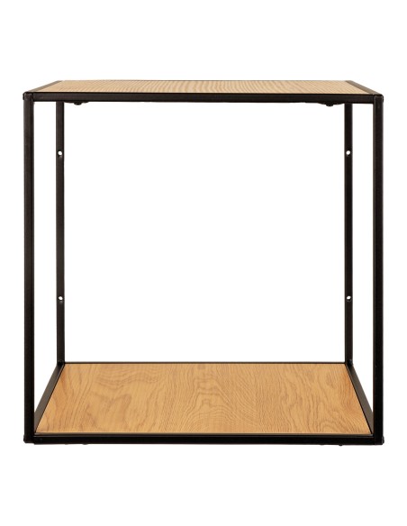 Étagère VITA - Cadre noir avec étagères aspect chêne 36 x 36 x 36 cm - 4282245 - House Nordic