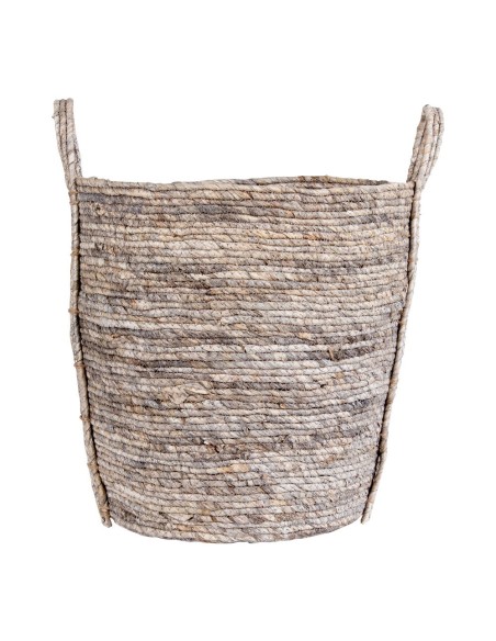 Panier Udine - Panier rond en feuille de maïs gris - 4401190 - House Nordic