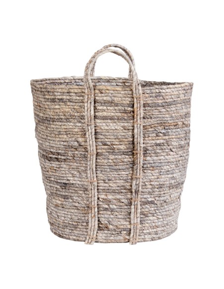 Panier Udine - Panier rond en feuille de maïs gris - 4401190 - House Nordic