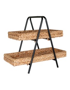 Plateau ALFARO - En jonc d'eau et métal, 42x23x43,5 cm - 4601036 - House Nordic 2