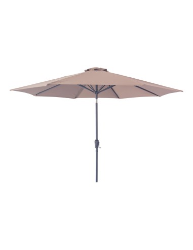 Parasol Houston - Avec manivelle et inclinaison, pied métal, sable, 300 cm - 7701155 - House Nordic