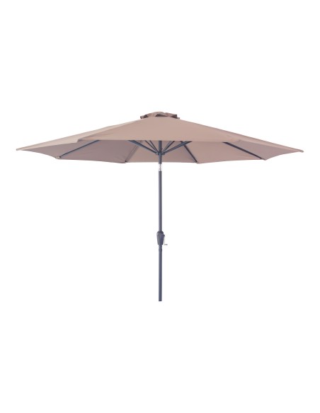 Parasol Houston - Avec manivelle et inclinaison, pied métal, sable, 300 cm - 7701155 - House Nordic