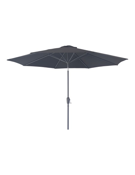 Parasol Houston - Avec manivelle et inclinaison, pied métal, noir, 300 cm - 7701154 - House Nordic