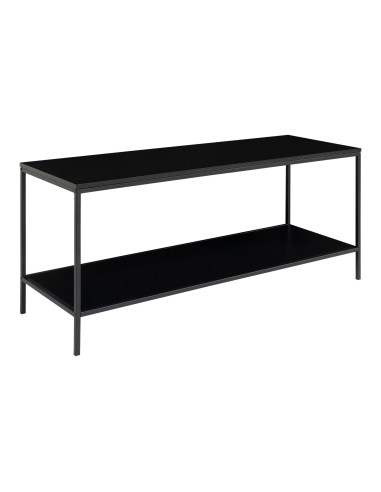 Meuble TV Vita - Cadre noir et deux étagères noires 100 x 36 x 45 cm - 2501030 - House Nordic
