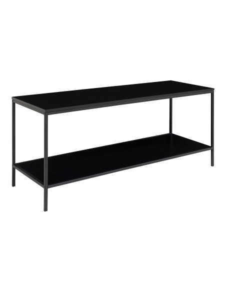 Meuble TV Vita - Cadre noir et deux étagères noires 100 x 36 x 45 cm - 2501030 - House Nordic