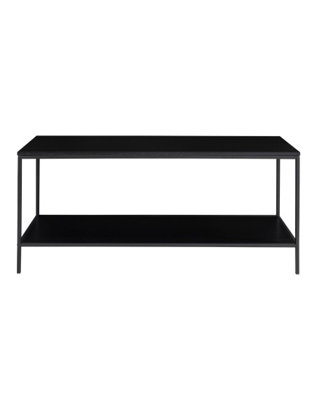 Meuble TV Vita - Cadre noir et deux étagères noires 100 x 36 x 45 cm - 2501030 - House Nordic