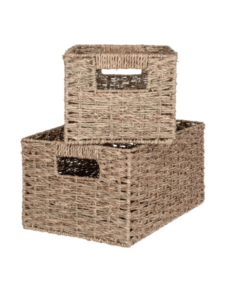 Bacs Rectangulaires Venoso - Panier en herbe de mer, set de 2 - 4401395 - House Nordic
