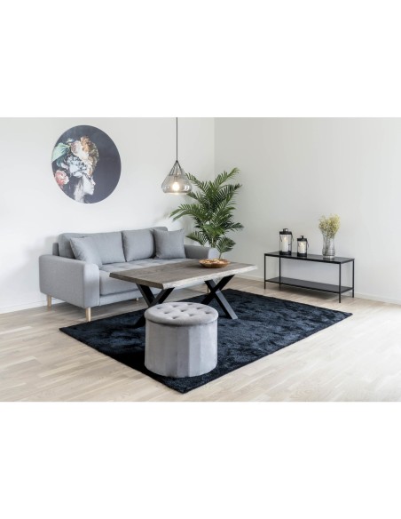 Meuble TV Vita - Cadre noir et deux étagères noires 100 x 36 x 45 cm - 2501030 - House Nordic