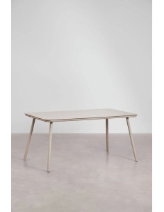 Table à manger rectangulaire 160x90 cm en verre et aluminium Arhiza - Sklum 2