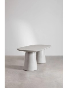 Table à manger ovale 220x95 cm en ciment Noemi - Sklum 2