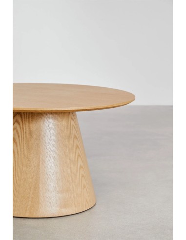 Table basse ronde Ø80 cm en bois Aura - Sklum