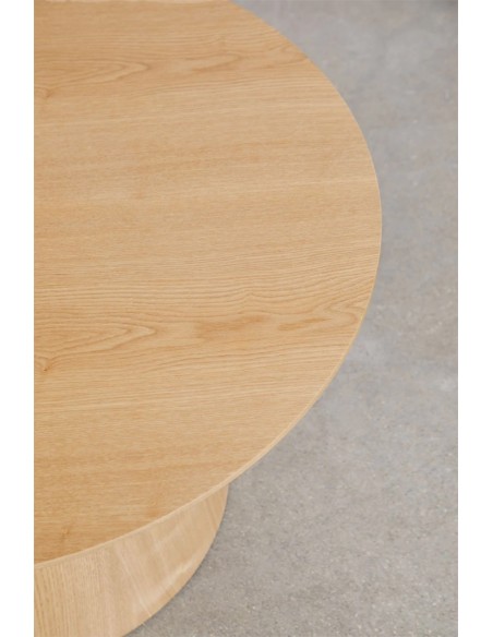 Table basse ronde Ø80 cm en bois Aura - Sklum