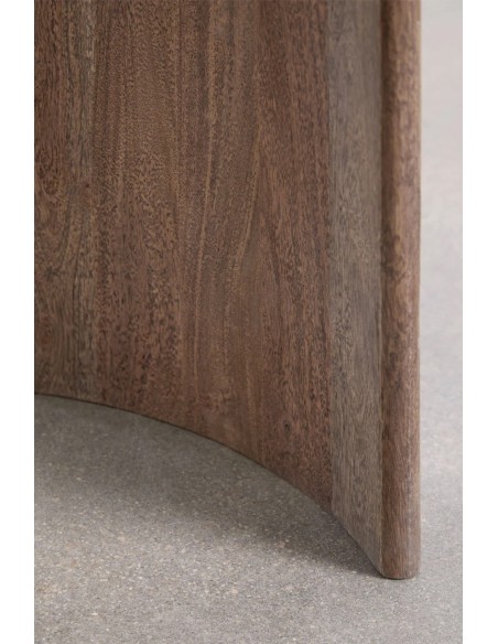 Ensemble de 2 tables d'appoint carrées en travertin et bois d'acacia Casilda - Sklum