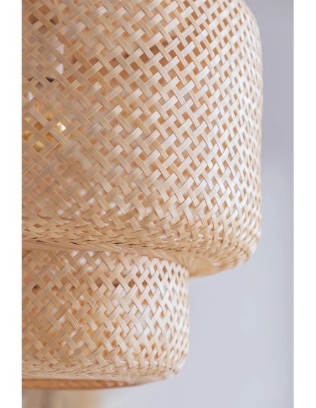 Lampe suspendue en bambou Ø45 cm Lexie Naturelle - Sklum