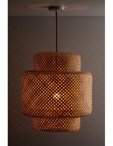 Lampe suspendue en bambou Ø45 cm Lexie Naturelle - Sklum