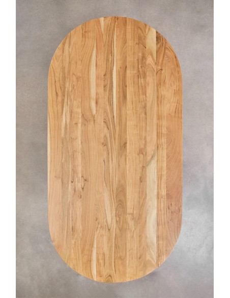 Table à manger ovale en bois d'acacia (200x100 cm) Bedum - Sklum