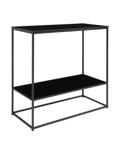 Table Console VITA - Cadre noir avec deux étagères noires 80 x 36 x 80 cm - 2301070 - House Nordic 2