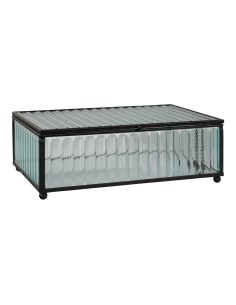 Boîte Santorini - Boîte en verre et métal noir 13x20x7 cm - 4442055 - House Nordic 2