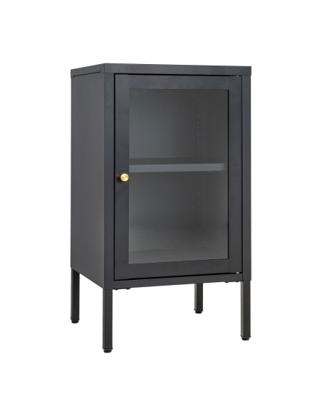 Cabinet Dalby - Avec porte en verre, noir - 3001046 - House Nordic
