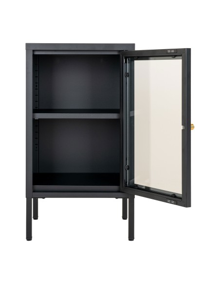 Cabinet Dalby - Avec porte en verre, noir - 3001046 - House Nordic