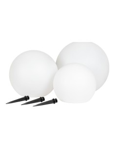 Lot de 3 lampes LIFTON - Blanches avec panneau solaire intégré - 6405160 - House Nordic 2