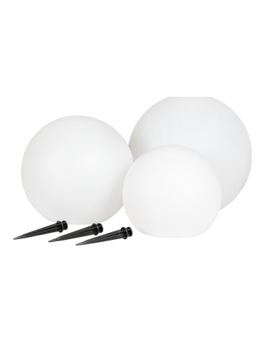 Lot de 3 lampes LIFTON - Blanches avec panneau solaire intégré - 6405160 - House Nordic