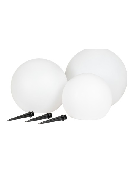 Lot de 3 lampes LIFTON - Blanches avec panneau solaire intégré - 6405160 - House Nordic