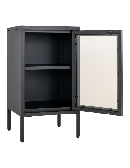 Cabinet Dalby - Avec porte en verre, noir - 3001046 - House Nordic
