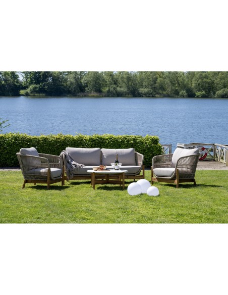 Lot de 3 lampes LIFTON - Blanches avec panneau solaire intégré - 6405160 - House Nordic