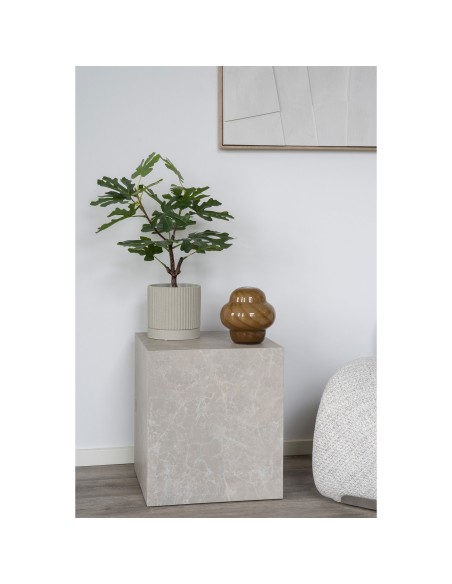 Table d'Appoint Prague - Aspect marbre beige 40 x 40 x 45 cm - 2102060 - House Nordic