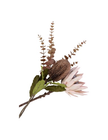 Bouquet King Protea - Fleurs artificielles bordeaux, 65 cm - 9501160 - House Nordic