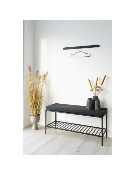 Porte-manteau Vita - Porte-manteau noir en acier avec 5 crochets - 4494065 - House Nordic