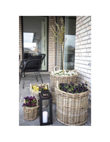 Ensemble de 4 Bacs Caor - Bacs ronds en kubu avec poignées - 4401070 - House Nordic